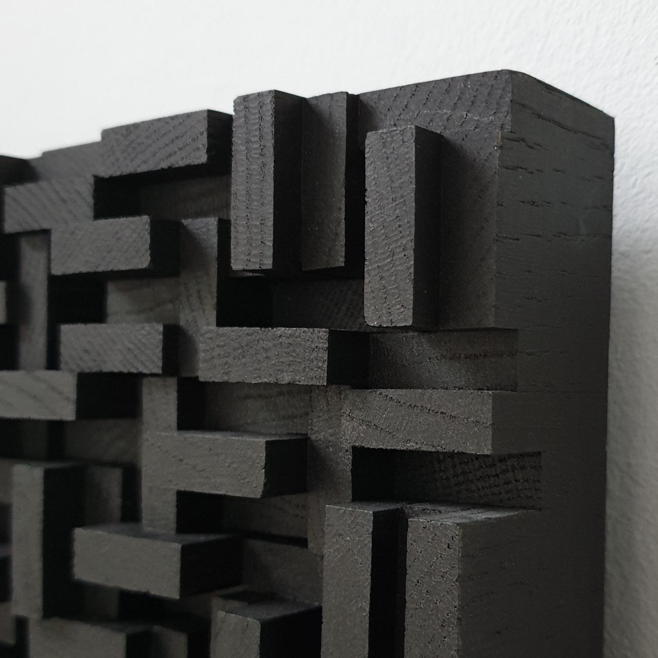 Structure urbaine V - contemporary modern geometric sculpture painting relief - Contemporary Sculpture by Olivier Julia