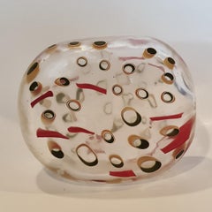 Rusting landscape - contemporary modern abstract glass sculpture