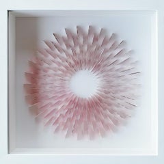 Small Rozetta White Dots - contemporary modern abstract geometric paper relief