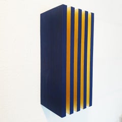 Luminosité verticale - contemporary modern geometric sculpture painting relief