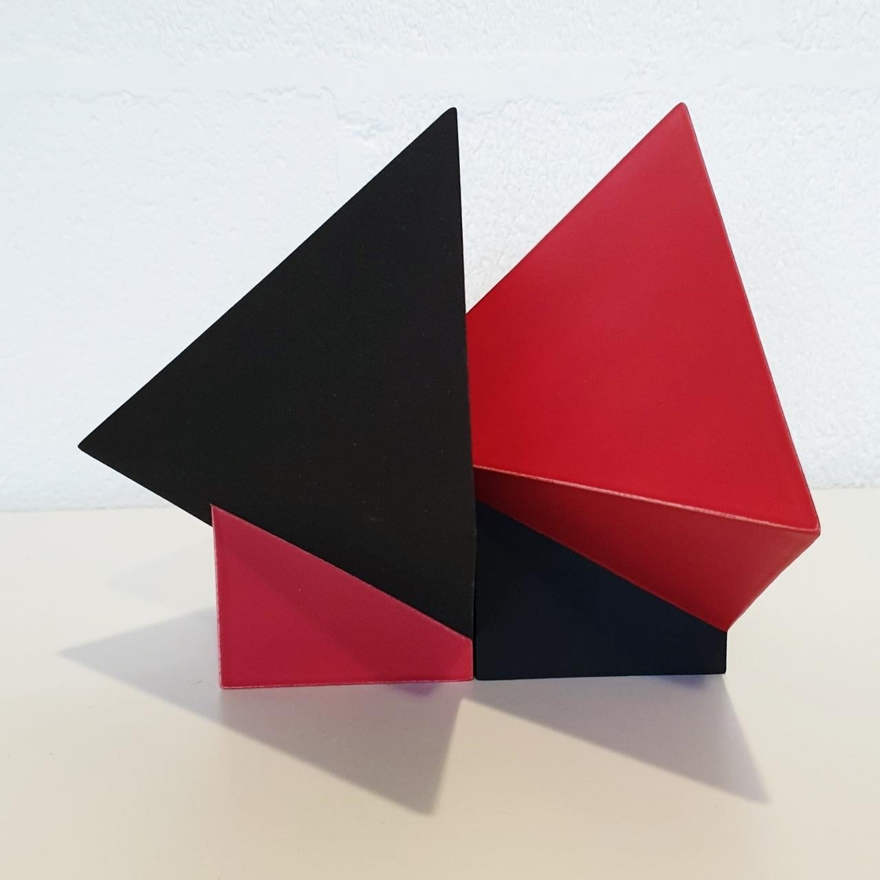 Let de Kok Abstract Sculpture - SC1502 red - contemporary modern abstract geometric ceramic object sculpture