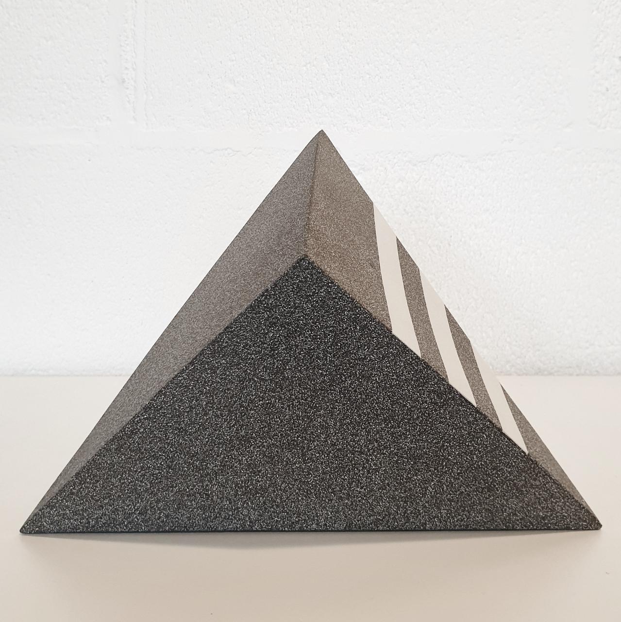 Untitled - contemporary modern abstract geometric ceramic sculpture object - Gray Abstract Sculpture by Let de Kok