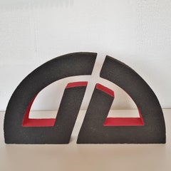 Untitled - contemporary modern abstract geometric ceramic sculpture object