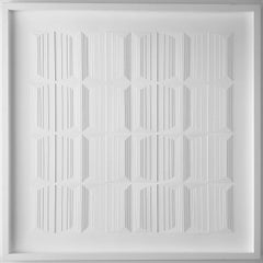Vertical Process 2A - contemporary modern abstract geometric painting relief