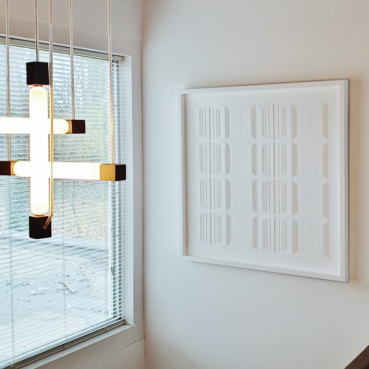 Vertical Process 2A - contemporary modern abstract geometric painting relief - Sculpture by Eef de Graaf
