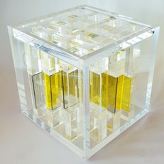 Museum Object - contemporary modern abstract geometric cube sculpture