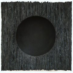 Inner Form Black - grey black contemporary modern abstract sculpture painting