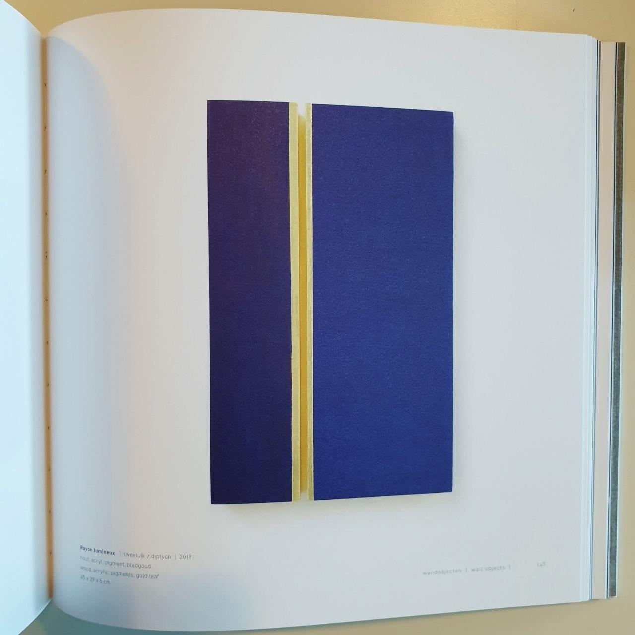 Rayon lumineux - blue gold contemporary modern sculpture painting relief 7