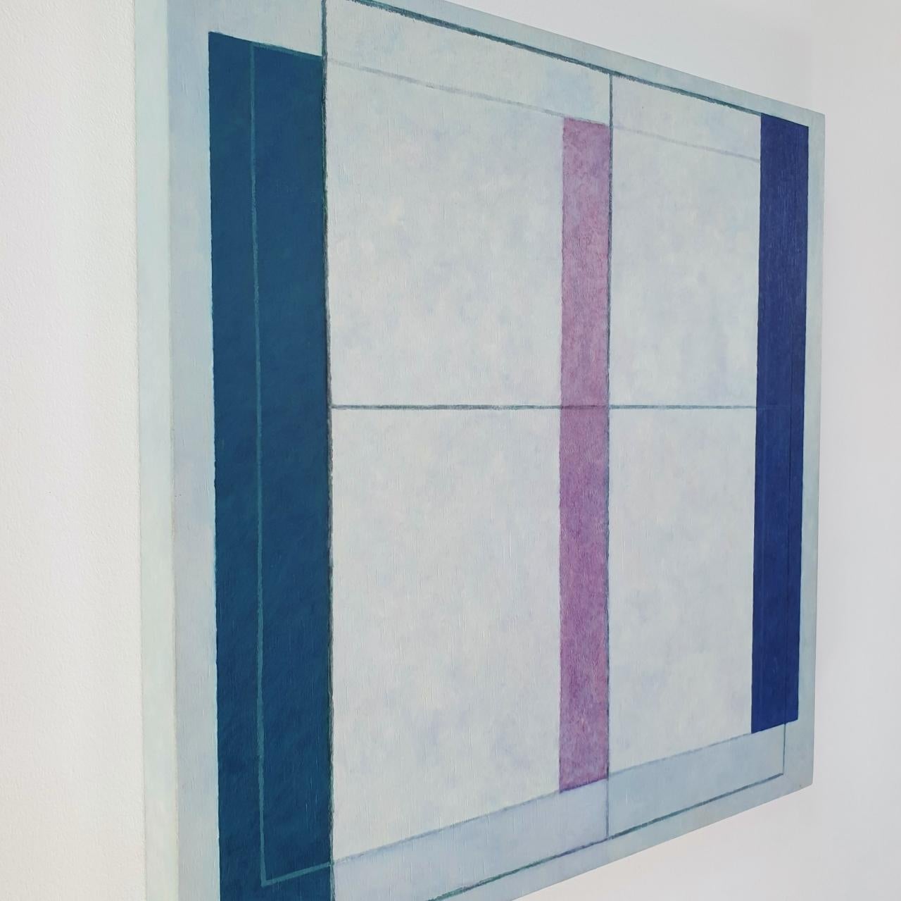 Fentre transparente – zeitgenössische moderne geometrische Skulptur-Malereiplatte (Geometrische Abstraktion), Painting, von Olivier Julia