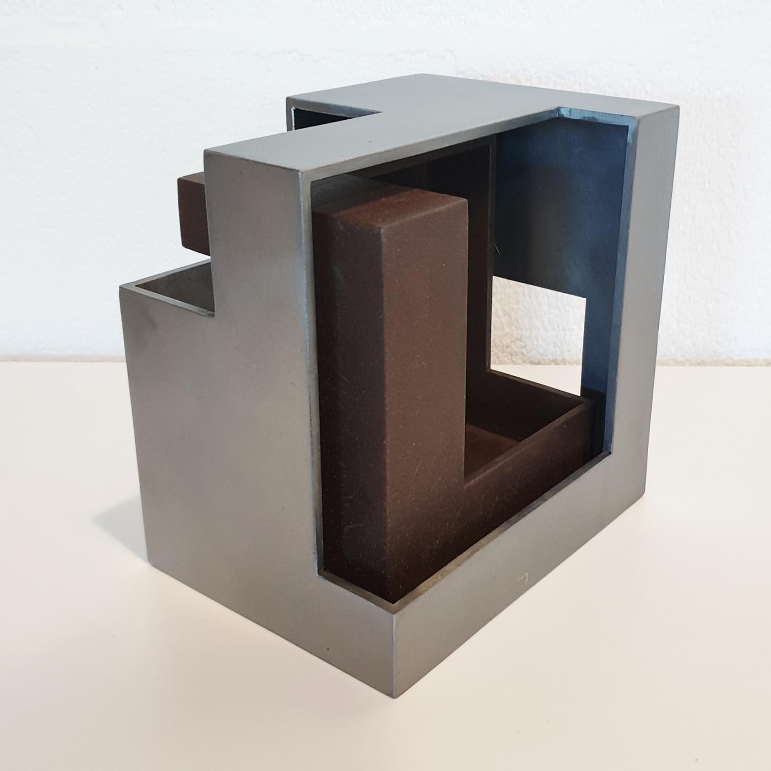 Pareja 03 - sculpture en acier géométrique abstraite contemporaine et moderne - Contemporain Sculpture par Eduardo Lacoma