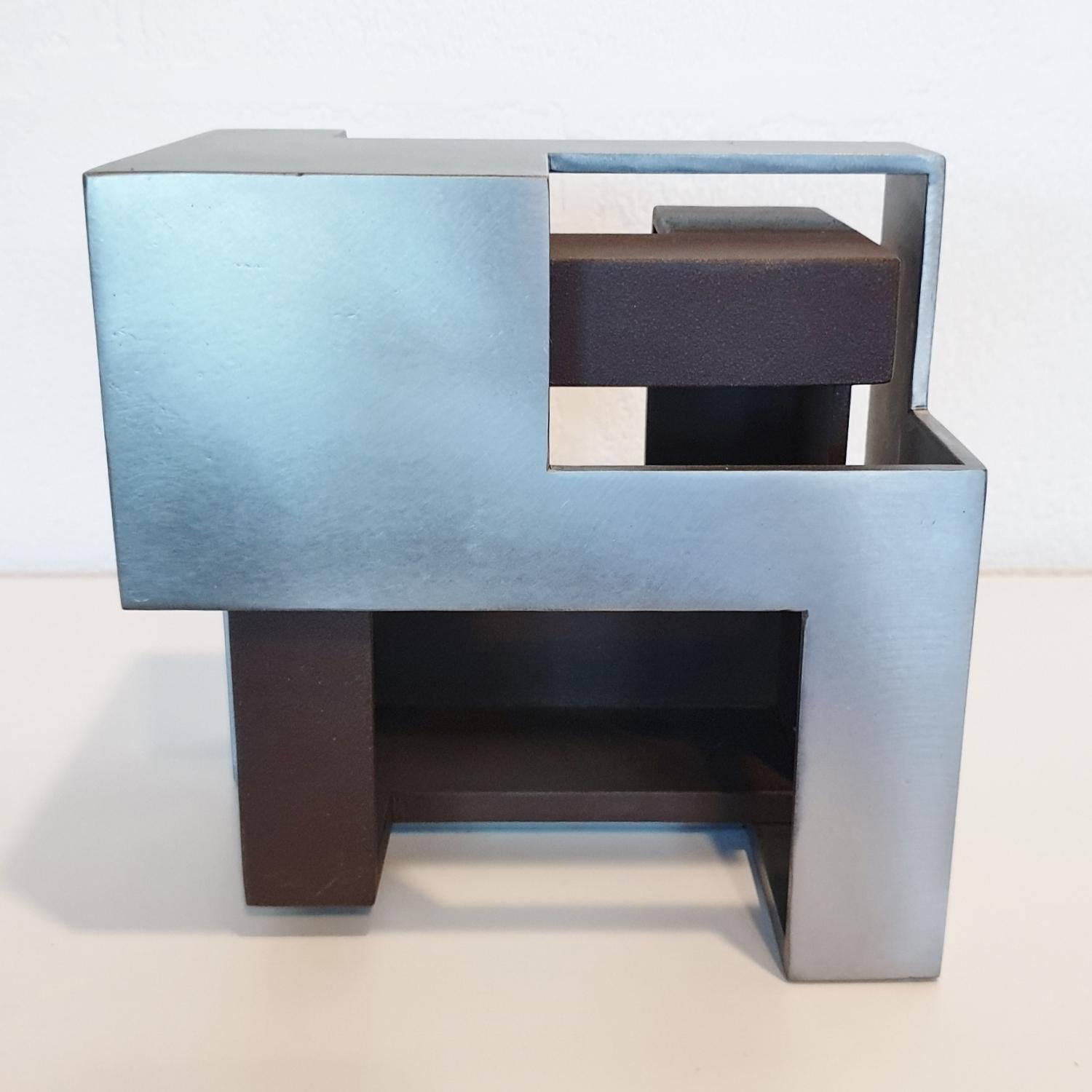 Pareja 03 - contemporary modern abstract geometric steel sculpture - Contemporary Sculpture by Eduardo Lacoma