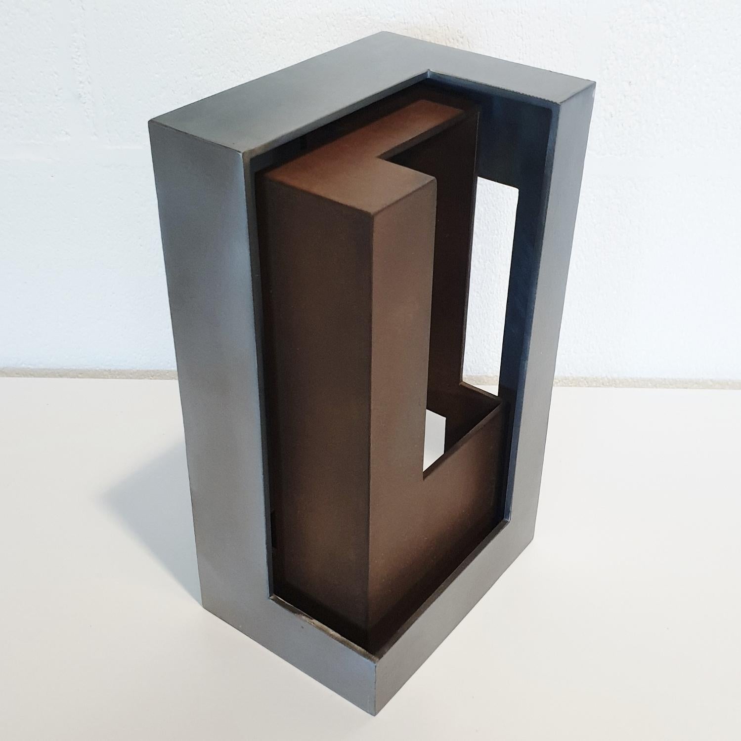 Pareja 05 - sculpture en acier géométrique abstraite contemporaine et moderne - Contemporain Sculpture par Eduardo Lacoma