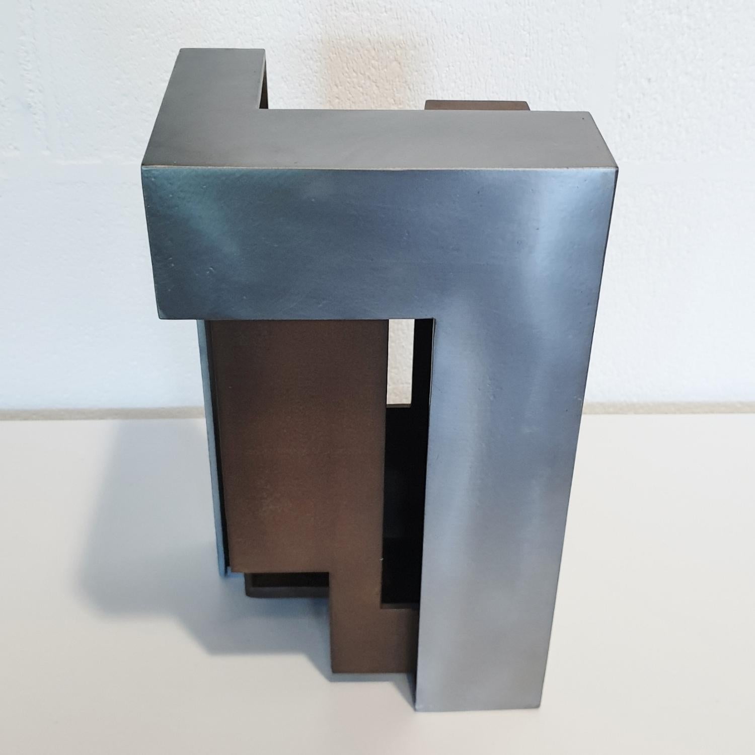 Pareja 05 - contemporary modern abstract geometric steel sculpture - Contemporary Sculpture by Eduardo Lacoma