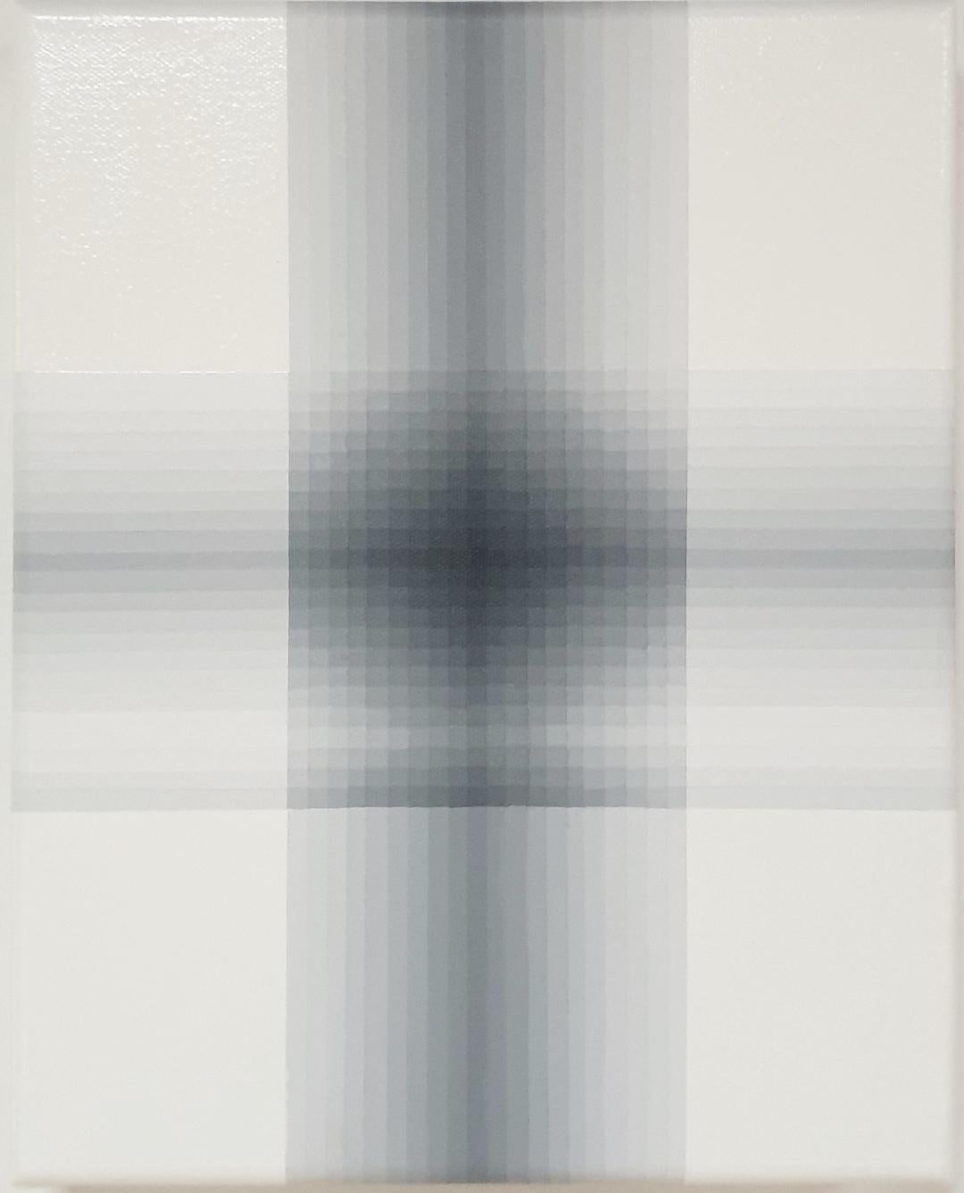 Eliza Kopec Abstract Painting - Summa Summarum Grey - contemporary modern abstract geometric painting on canvas