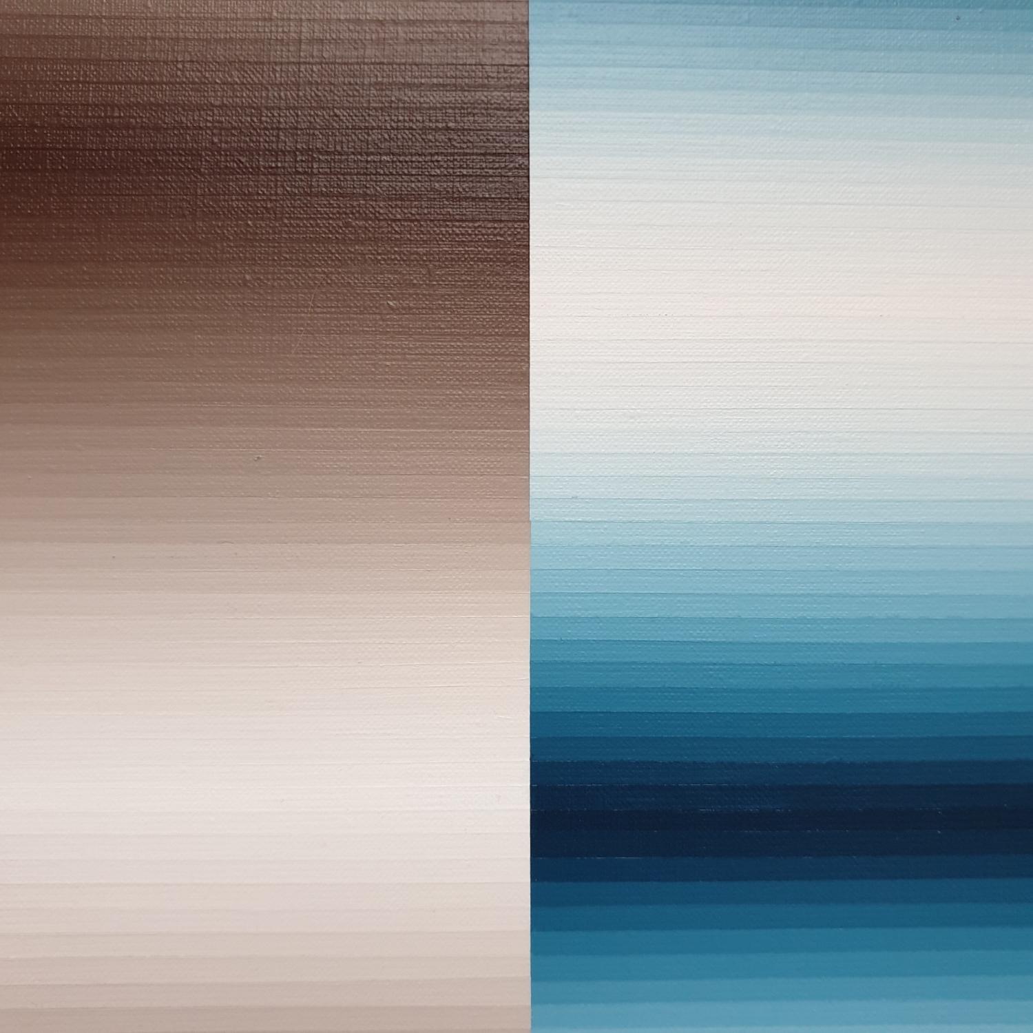 Cinque tubi falsi - Quadro geometrico astratto moderno contemporaneo su tela in vendita 4