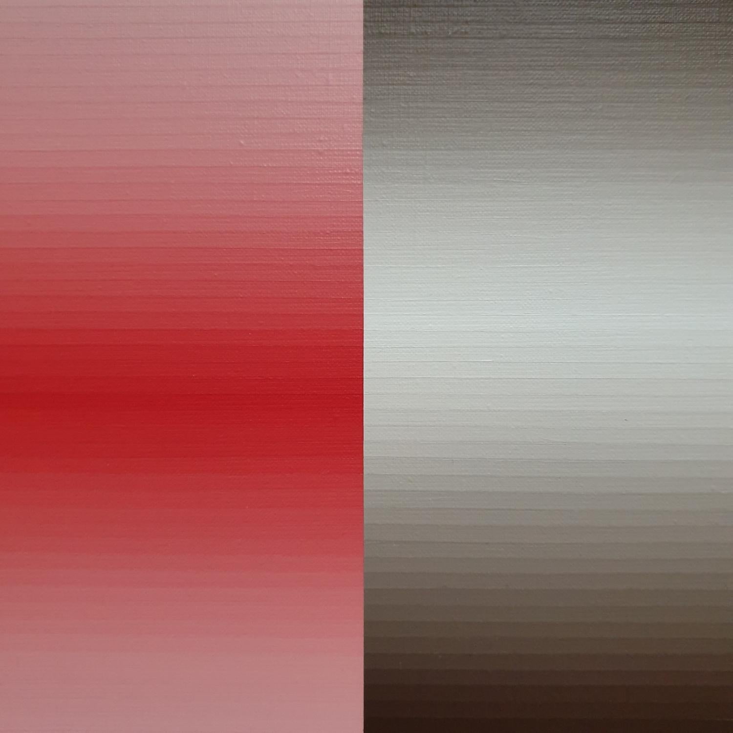 Cinque tubi falsi - Quadro geometrico astratto moderno contemporaneo su tela in vendita 3