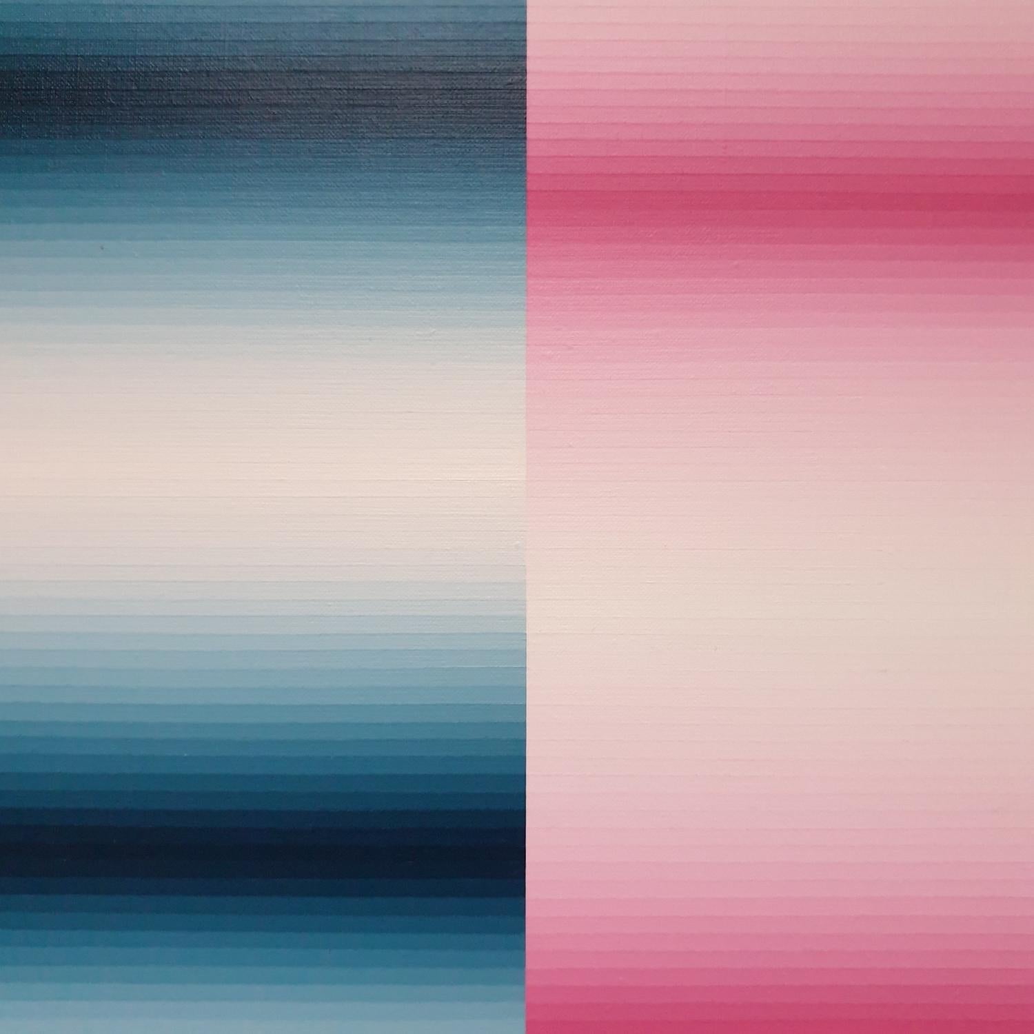 Cinque tubi falsi - Quadro geometrico astratto moderno contemporaneo su tela in vendita 5