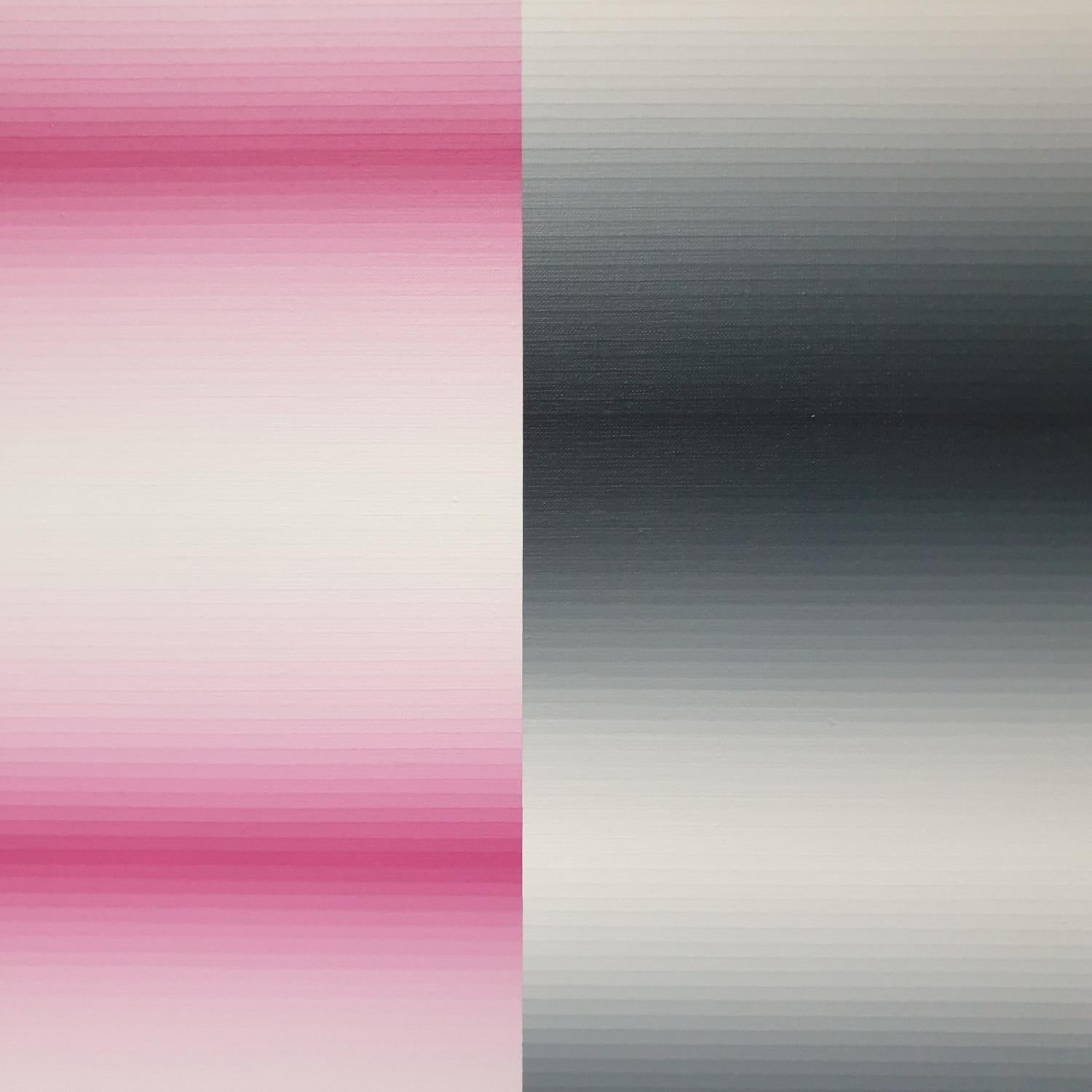 Cinque tubi falsi - Quadro geometrico astratto moderno contemporaneo su tela in vendita 6