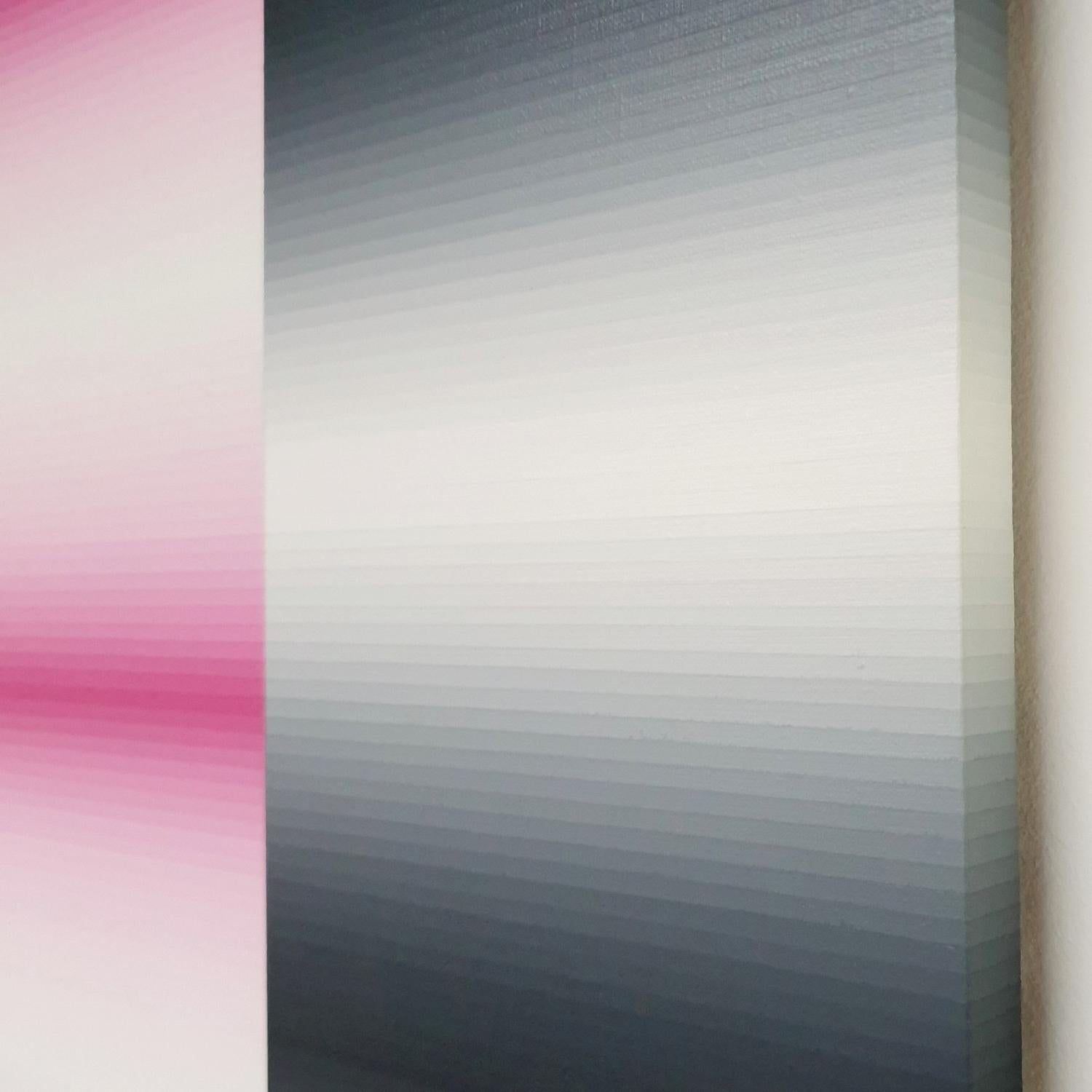 Cinque tubi falsi - Quadro geometrico astratto moderno contemporaneo su tela in vendita 7