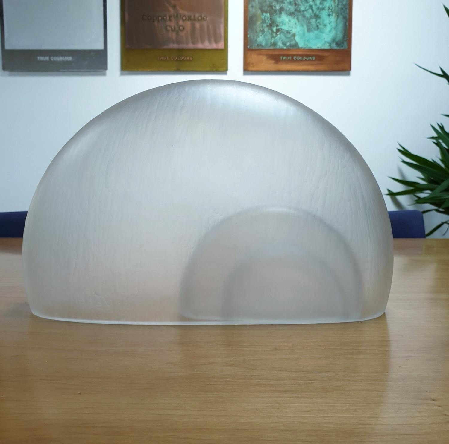 Memento Clear Cell - scultura astratta di vetro moderna e contemporanea