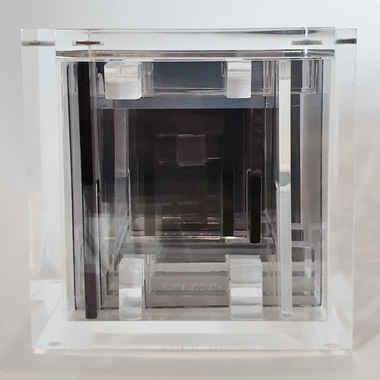 Homage to Bach - contemporary modern abstract geometric cube sculpture For Sale 1