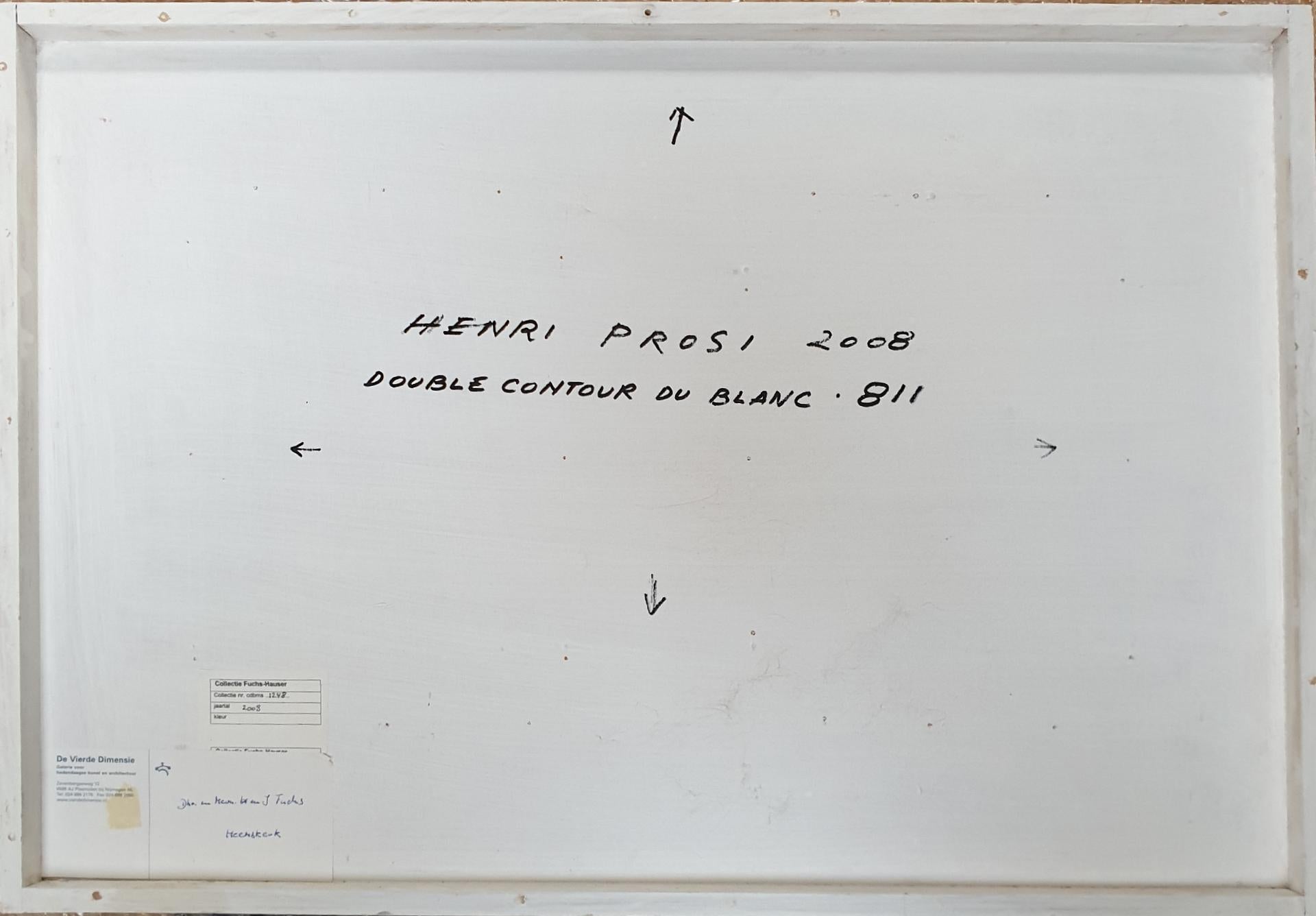 Double Contour du Blanc - zeitgenössische moderne Henri Prosi Malerei Relief im Angebot 7