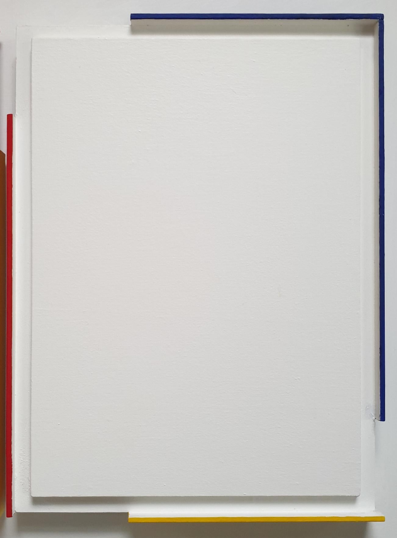 Double Contour du Blanc - zeitgenössische moderne Henri Prosi Malerei Relief im Angebot 6