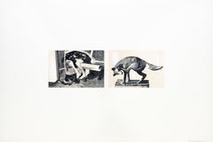 Used Contemporary, Line Etching Print, 
Second Nature
, with Unique Hand-Cut Elements