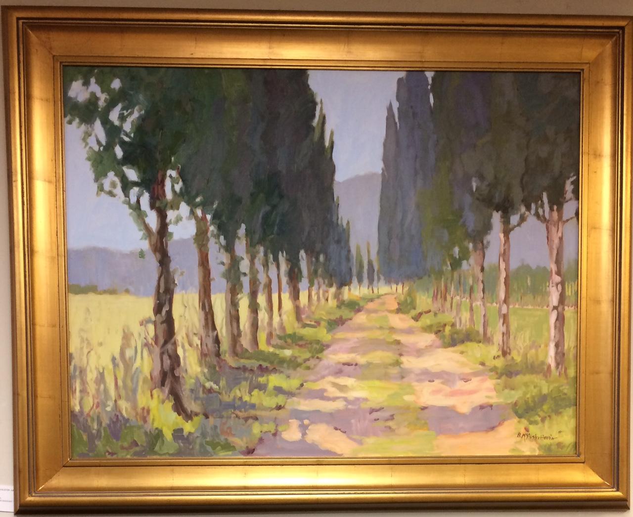 Blanche McAlister Harris Landscape Painting - Soft Morning Shadows, original 30X40 impressionist landscape
