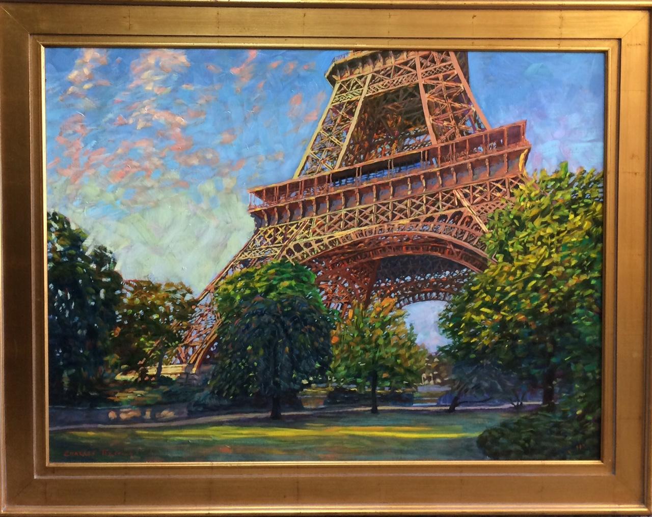 Eiffel Sun, Paris, original expressionistic landscape