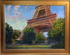 Tour Eiffel, Paris, paysage expressionniste original