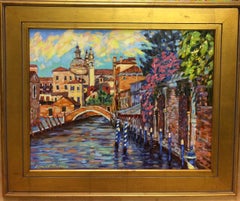 Atardecer María, Venecia, paisaje expresionista original