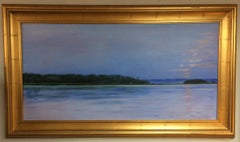 On a Summer Evening, original 24x48 contemporary landscape