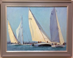 The Races, original 30x40 impressionist marine landscape