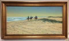 Beach Riders, original 24x48 realistic landscape