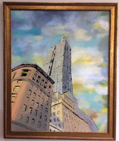 Empire State, original 46x37 pop art landscape of NYC