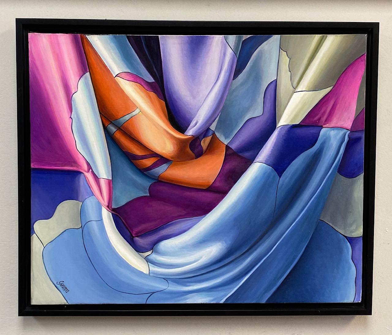 Joseph Genova Abstract Painting - Her Favorite Scarf, original contemporary oil painting