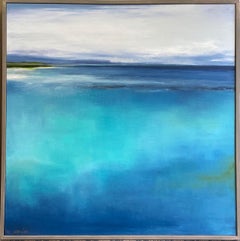 Birds Eye Deep Blue No. 500 original 48x48 abstract marine landscape