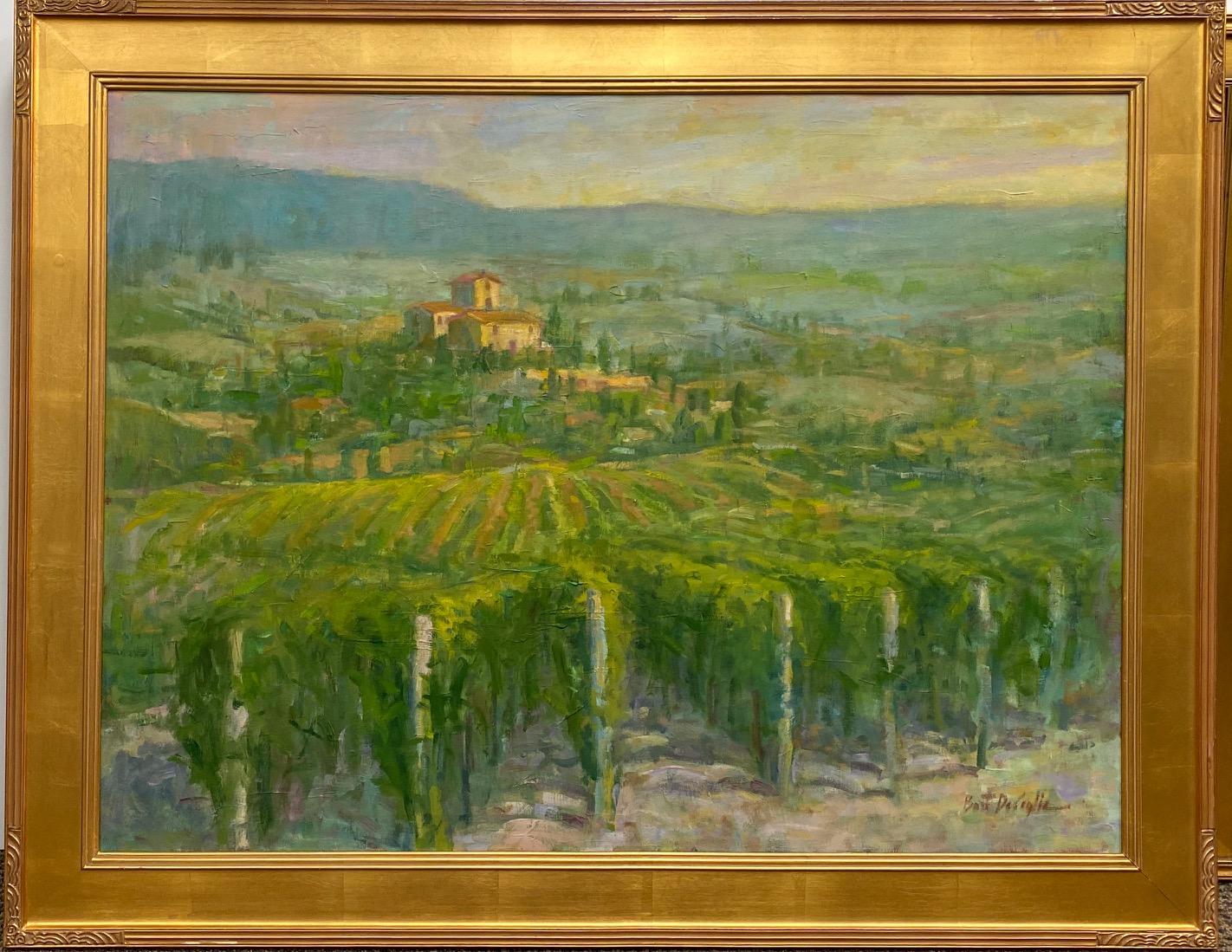 Barry DeCeglie Landscape Painting - The Tuscan Hills, original 30x40 impressionist Italian landscape