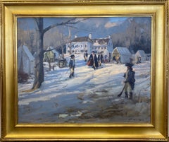 Ford Mansion at Morristown 1777, original 24x30 historic impressionist landscape