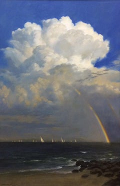 Passing Rain, original 40x30 realistic landscape