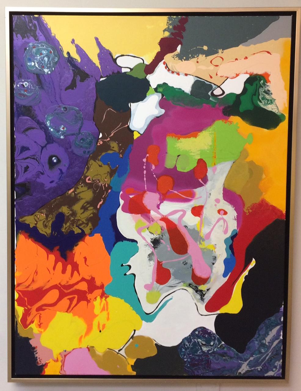 Carol Carpenter Abstract Painting - Luminous, original 40x30 abstract  expressionist painting