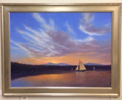 Clearwater's Sunset Voyage, original realistic seascape