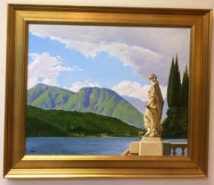 Admiring the View, Lake Como, Italy,  original photorealistic landscape 