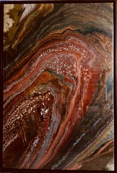 Mineral Matter, original 36x24 abstract expressionist resin mixed media painting