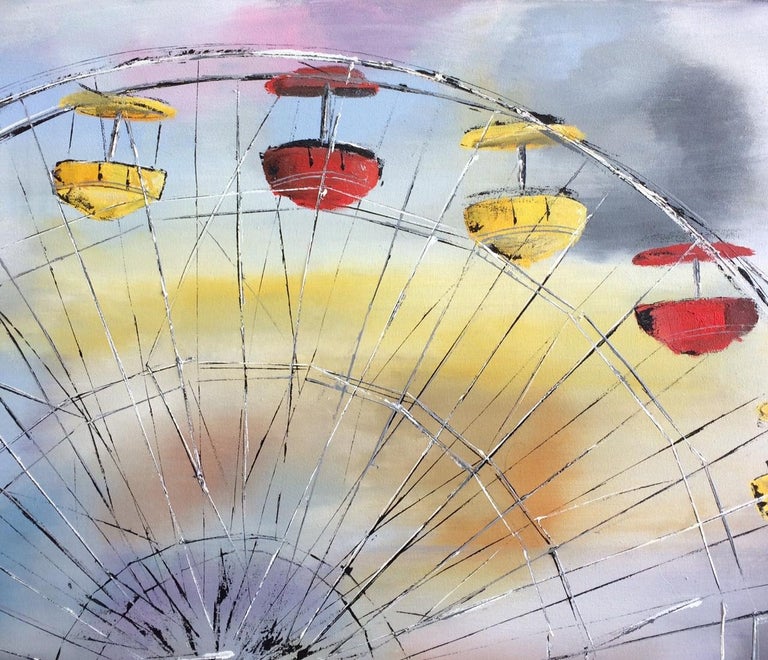 Jim Twerell End Of The Trail Santa Monica Original 24x48 Contemporary Pop Art Landscape For Sale At 1stdibs