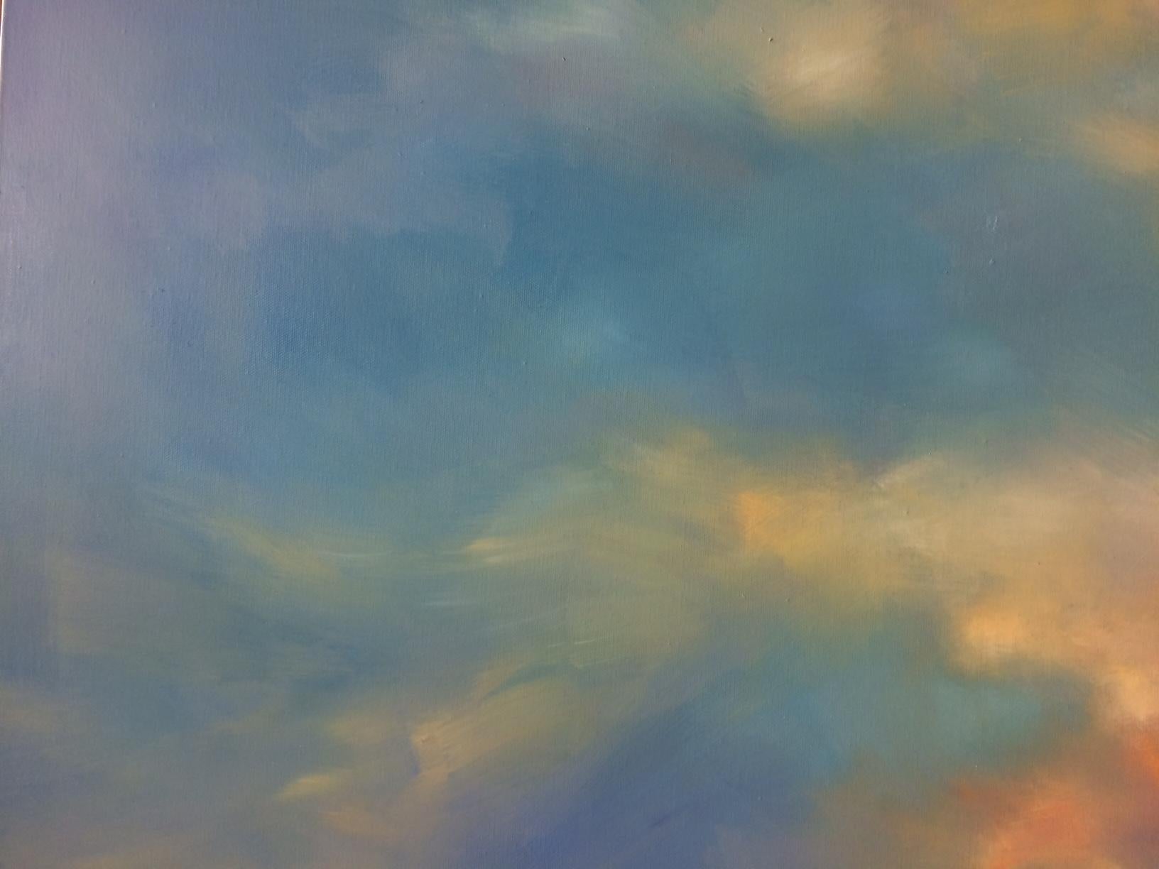 Cloud Kiss, original 40x30 contemporary landscape - Contemporary Painting by Joanne Parent
