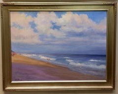 A Walk on the Beach, original 30x40 contemporary landscape