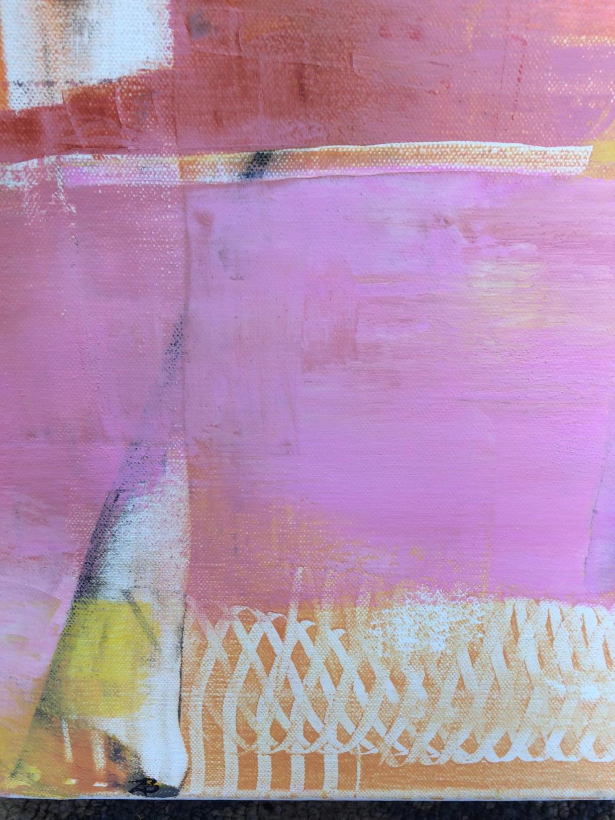 Increasing Density, abstraktes Ölgemälde mit kaltem Wachs, Original, 40x40 3