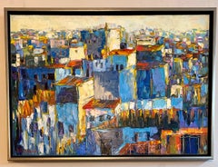 Blue Tale of Morocco, original 28x40 impressionist landscape